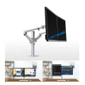 Оптовая складная высота регулируемая алюминиевая сплава ABS Desk Sway Dual Monitor